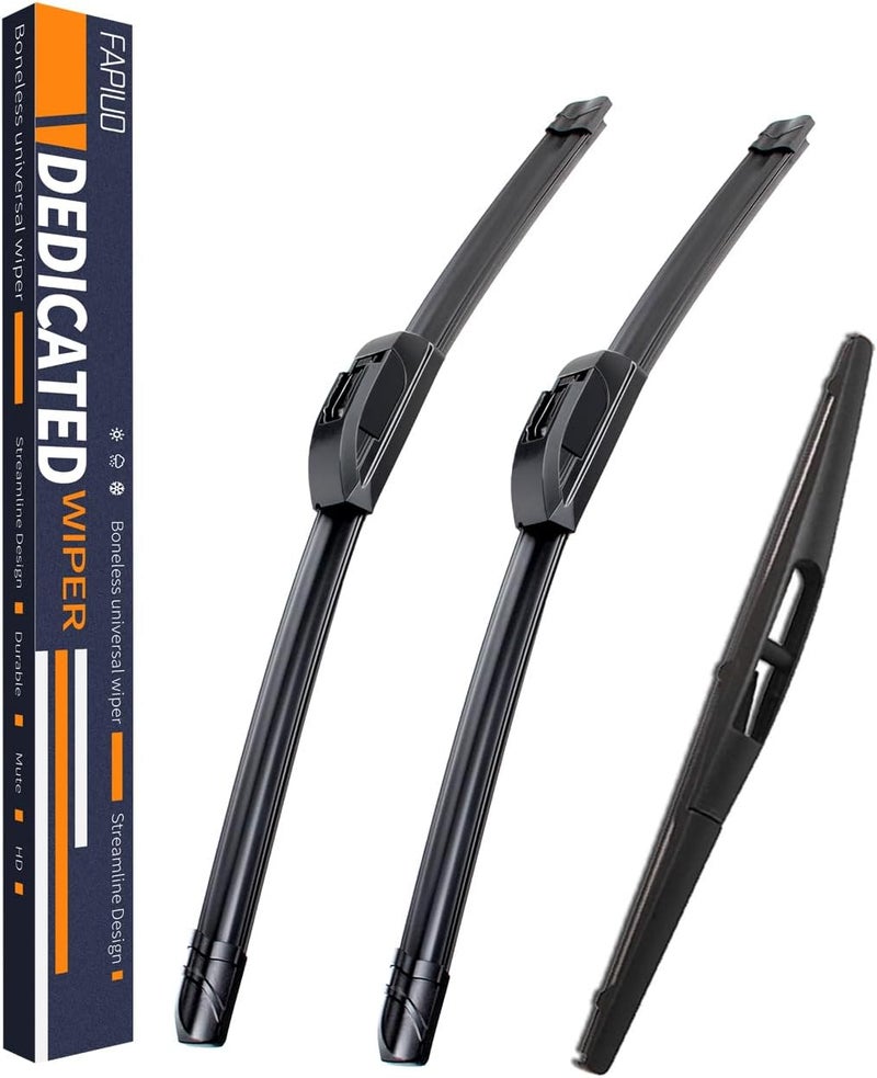 FAPIUO Replacement for Honda Odyssey 2005-2022 Silent Wipers - Front and Rear Windshield Wipers 26"/22"+16" Full Blade Set (3 Pack) - Image 1